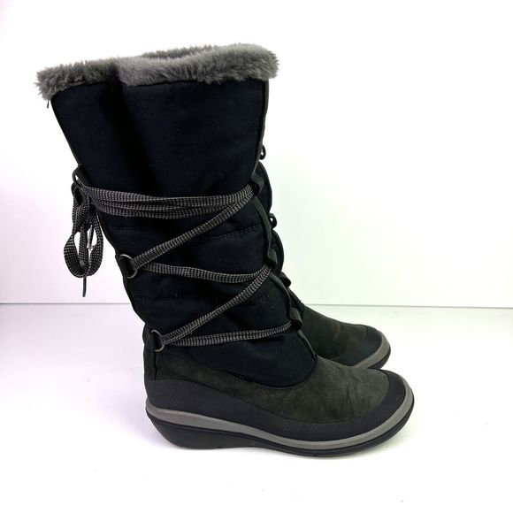 TIMBERLAND Womens Boots Faux Fur Lined Tall Warm Winter Snow Boots Size 6.5 - Picture 3 of 10